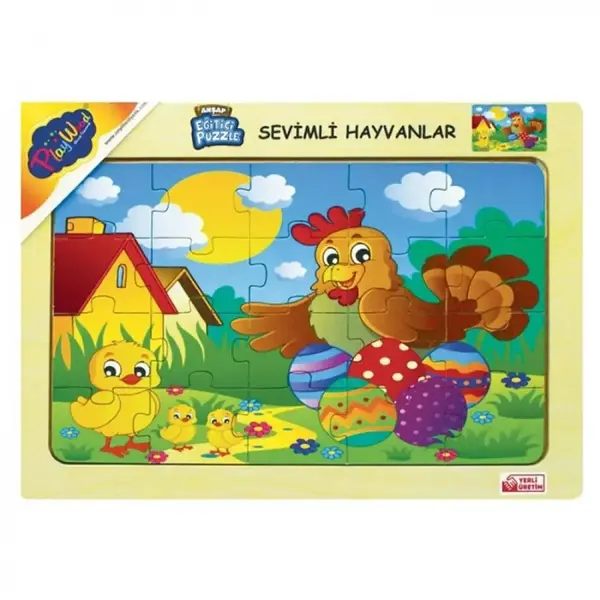 Playwood Ahşap Eğitici Puzzle Sevimli Hayvanlar