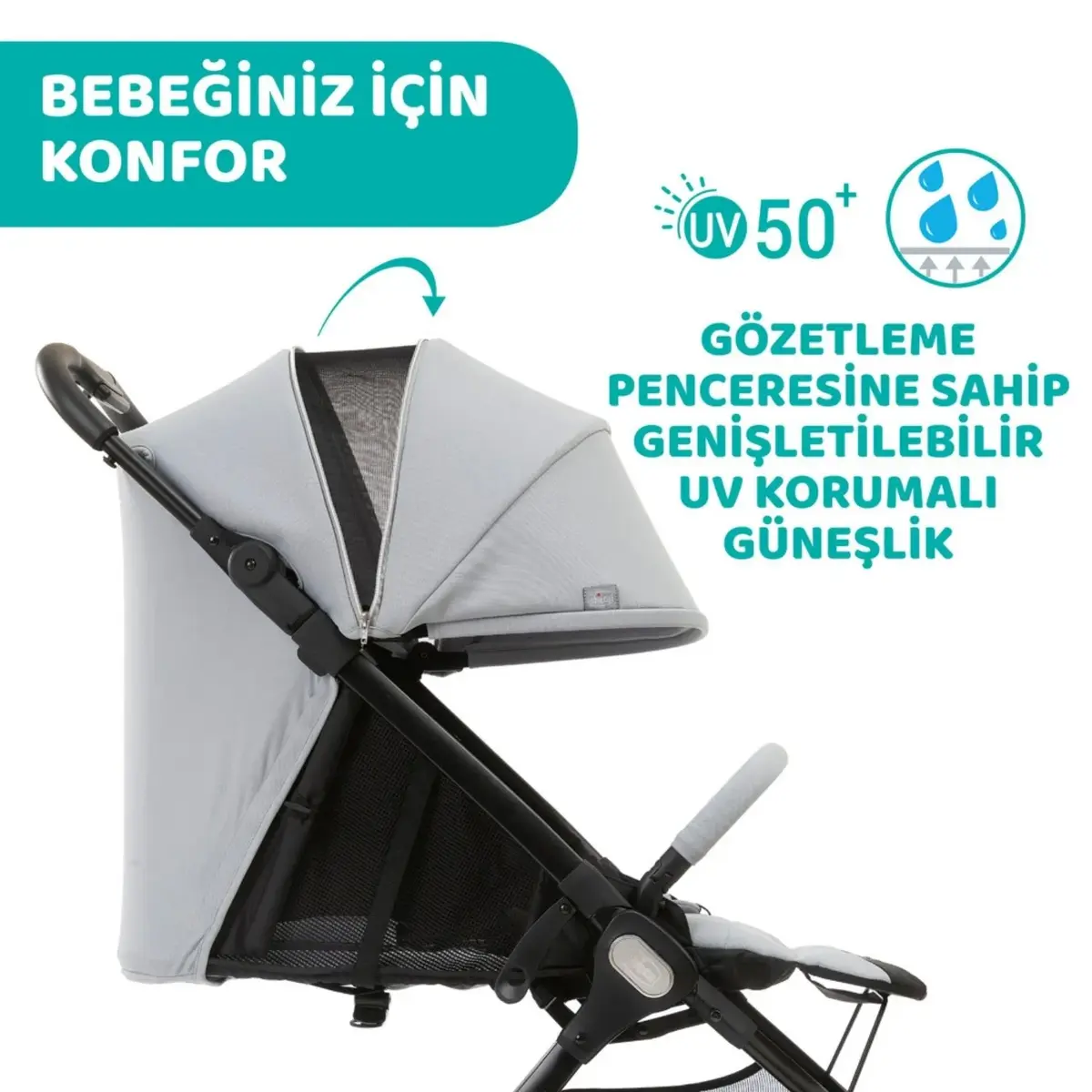 Chicco We Bebek Arabası Cool Grey
