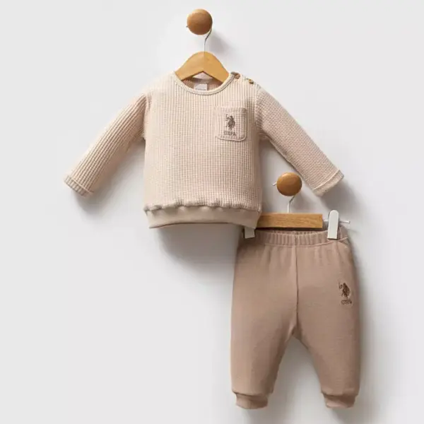 U.S. Polo 2li Takım Bej