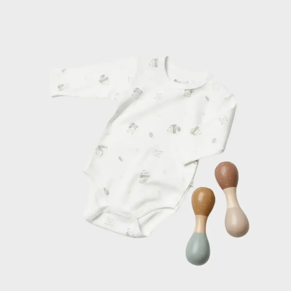 Bibaby Organik Body Uzun Kol Love Our Earth Yeşil