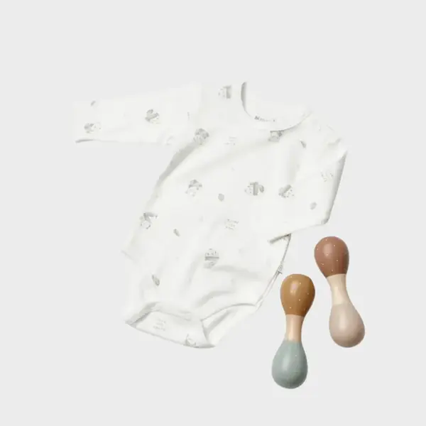 Bibaby Organik Body Uzun Kol Love Our Earth Yeşil