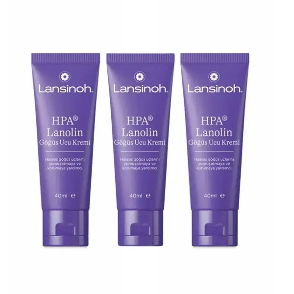 Lansinoh Lanolin Göğüs Ucu Kremi 40 ml x 3 Adet