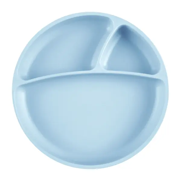 OiOi Vakum Tabanlı Silikon Tabak Porsiyon 6+ Ay Mineral Blue