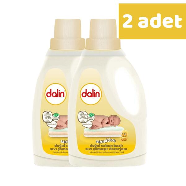 Dalin Doğal Sabun Bazlı Sıvı Bebek Çamaşır Deterjanı 1500 ml x 2 Adet