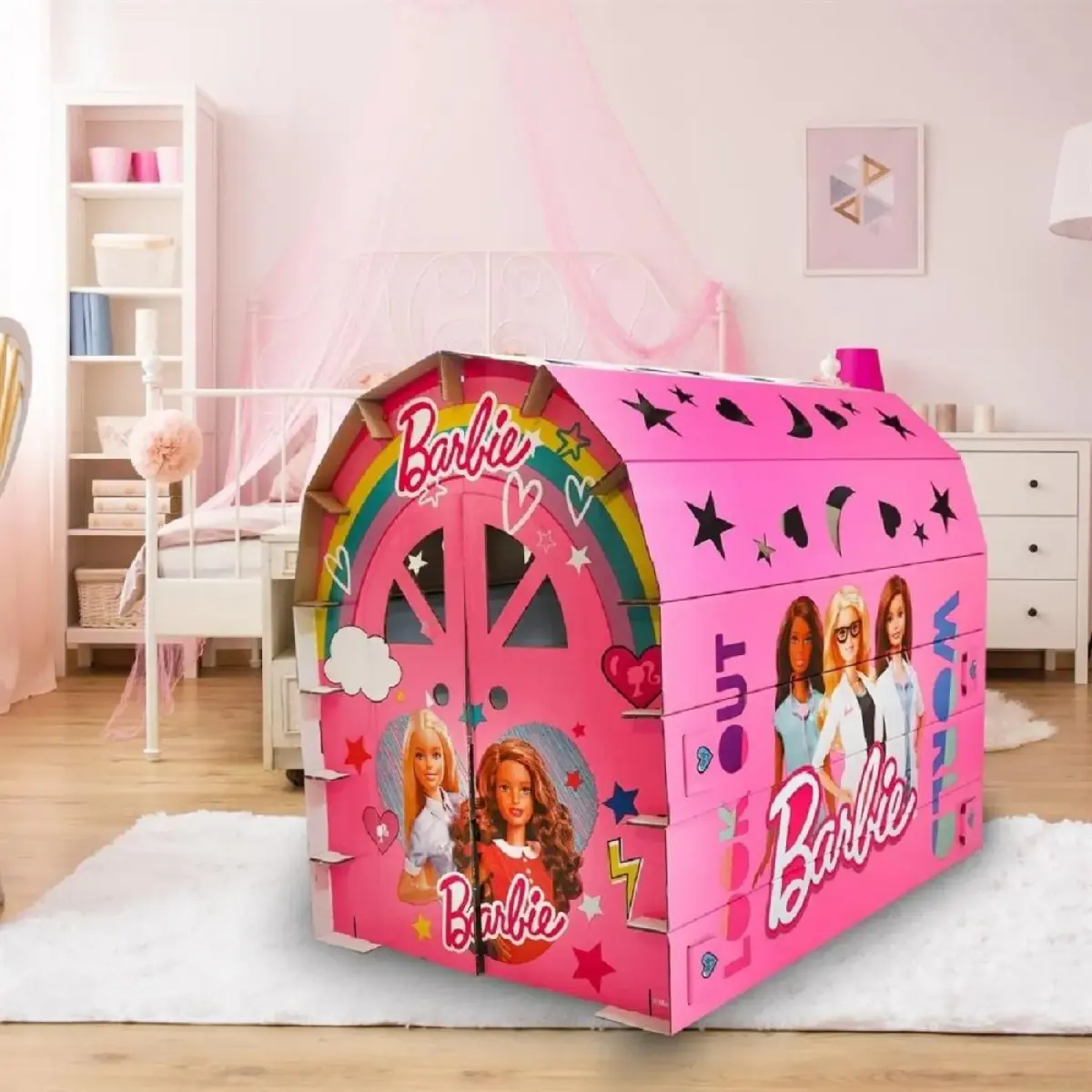 Karton Oyun Evi Barbie Ve Hot Whells