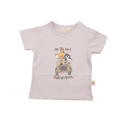 Mini Damla T-Shirt Safari Gri