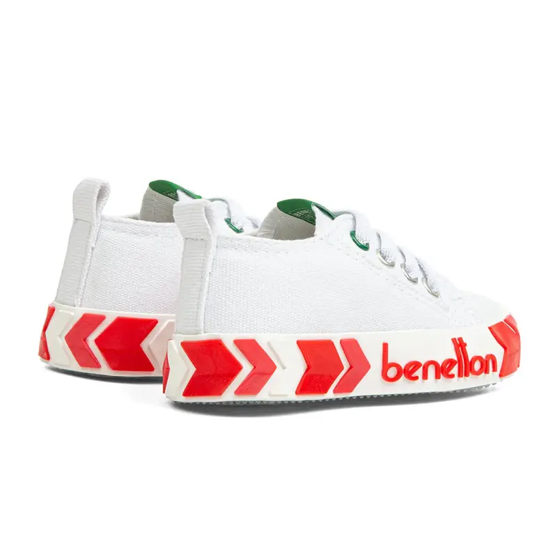 Benetton Ayakkabı Spor Beyaz - Fuşya