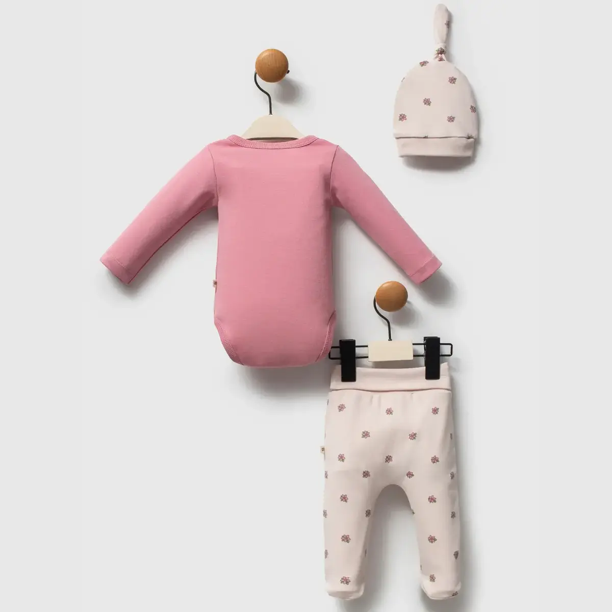 Moi Noi Zıbın Takımı 2li Flowers Mürdüm