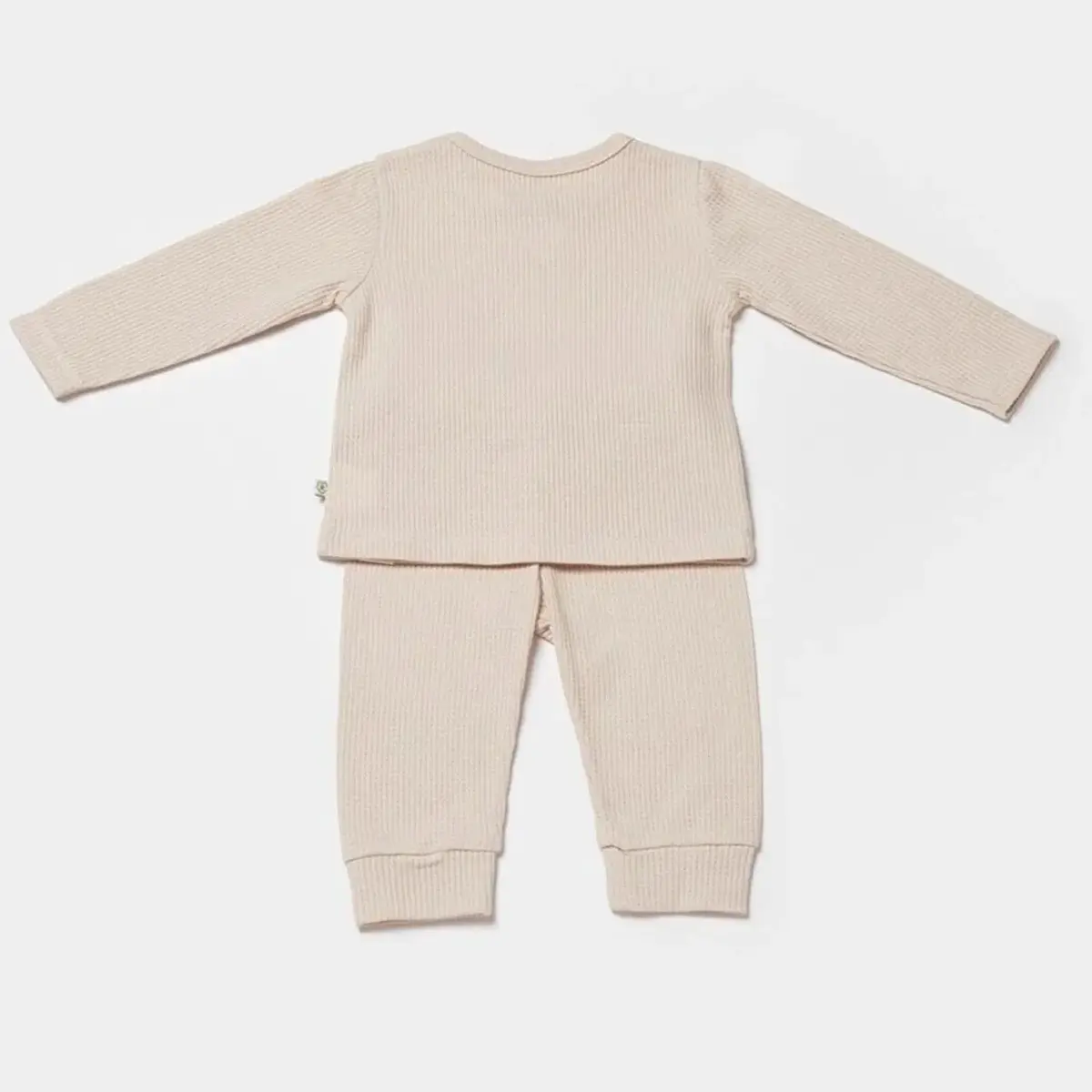 Bibaby Organik 2li Takım Waffle Smile Bej
