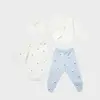 Bibaby Organik Zıbın Takımı 4lü Love Floral Ekru - Lila