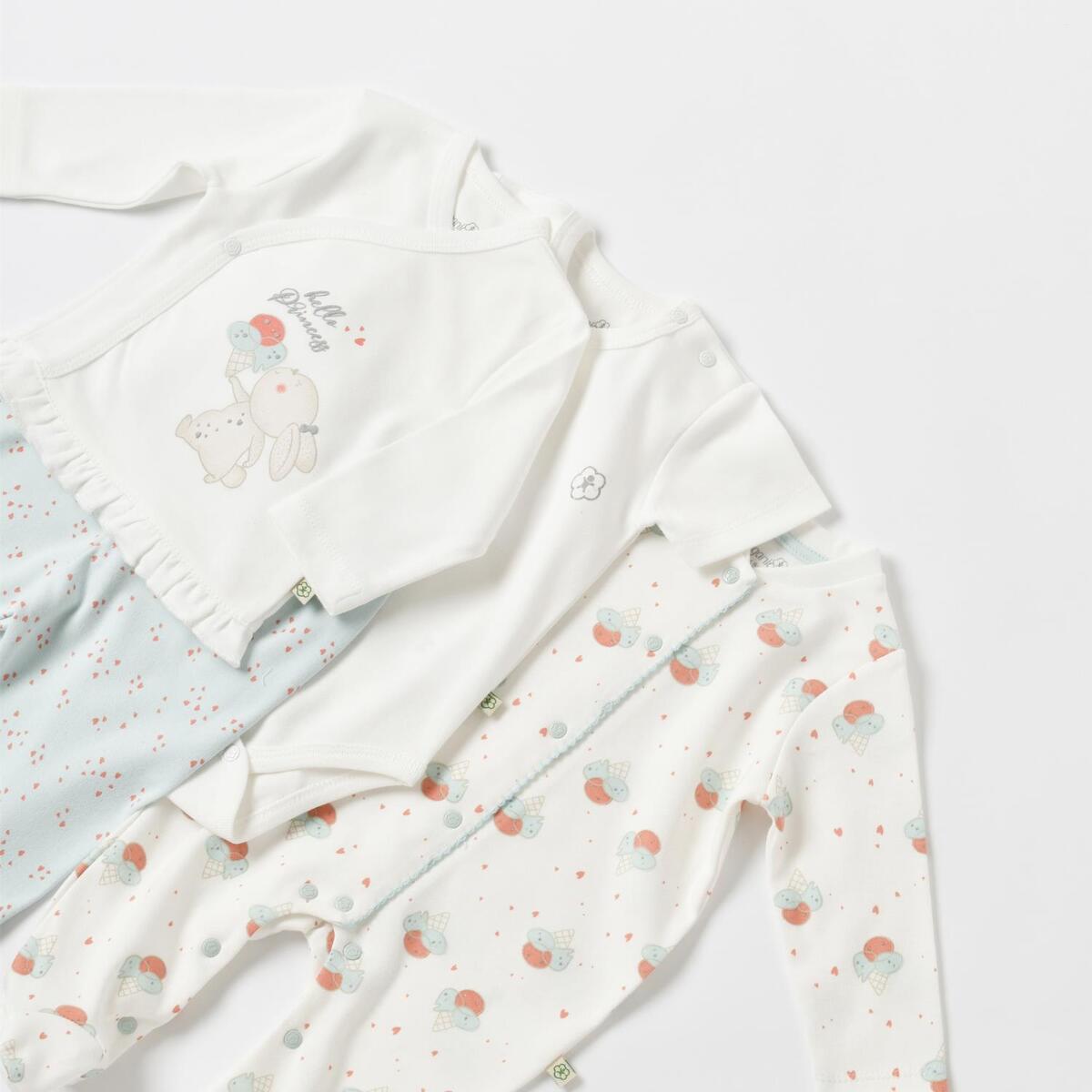 Bibaby Organik Hastane Çıkışı 10lu Pretty Ears Bunny Mint - Ekru
