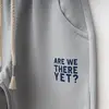 Winimo Eşofman Altı Are We There Yet Baskılı Boyalı Gri