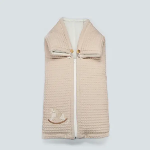 Bistyle Battaniye Pike Fermuarlı Natural Life Boy Bej