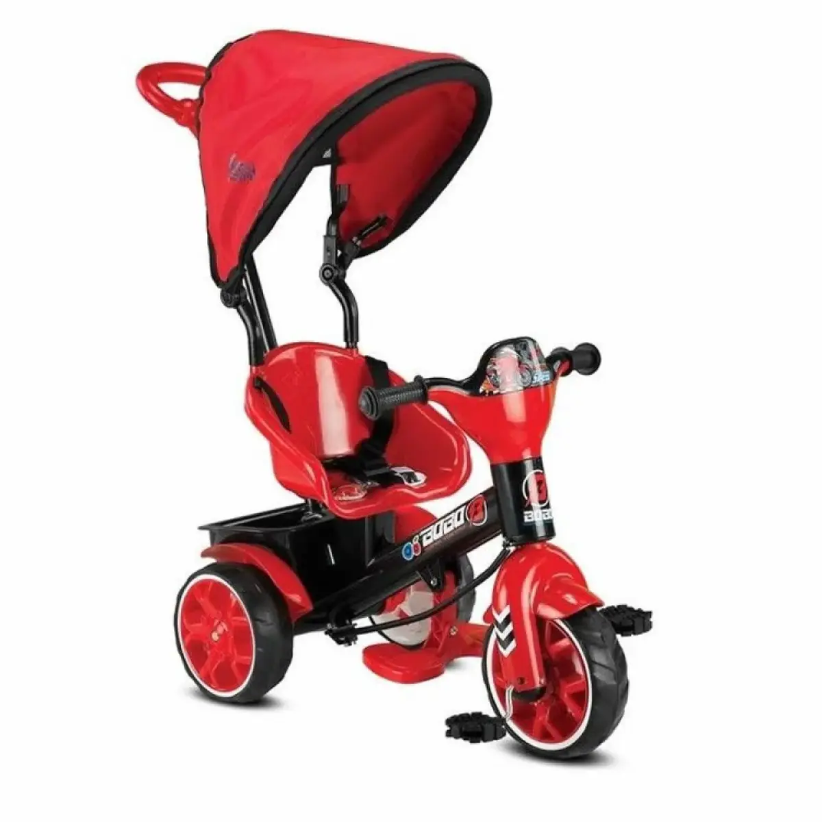 Babyhope Bobo Tenteli İtmeli Bisiklet Kırmızı Babyhope Bobo Tenteli İtmeli Bisiklet Kırmızı