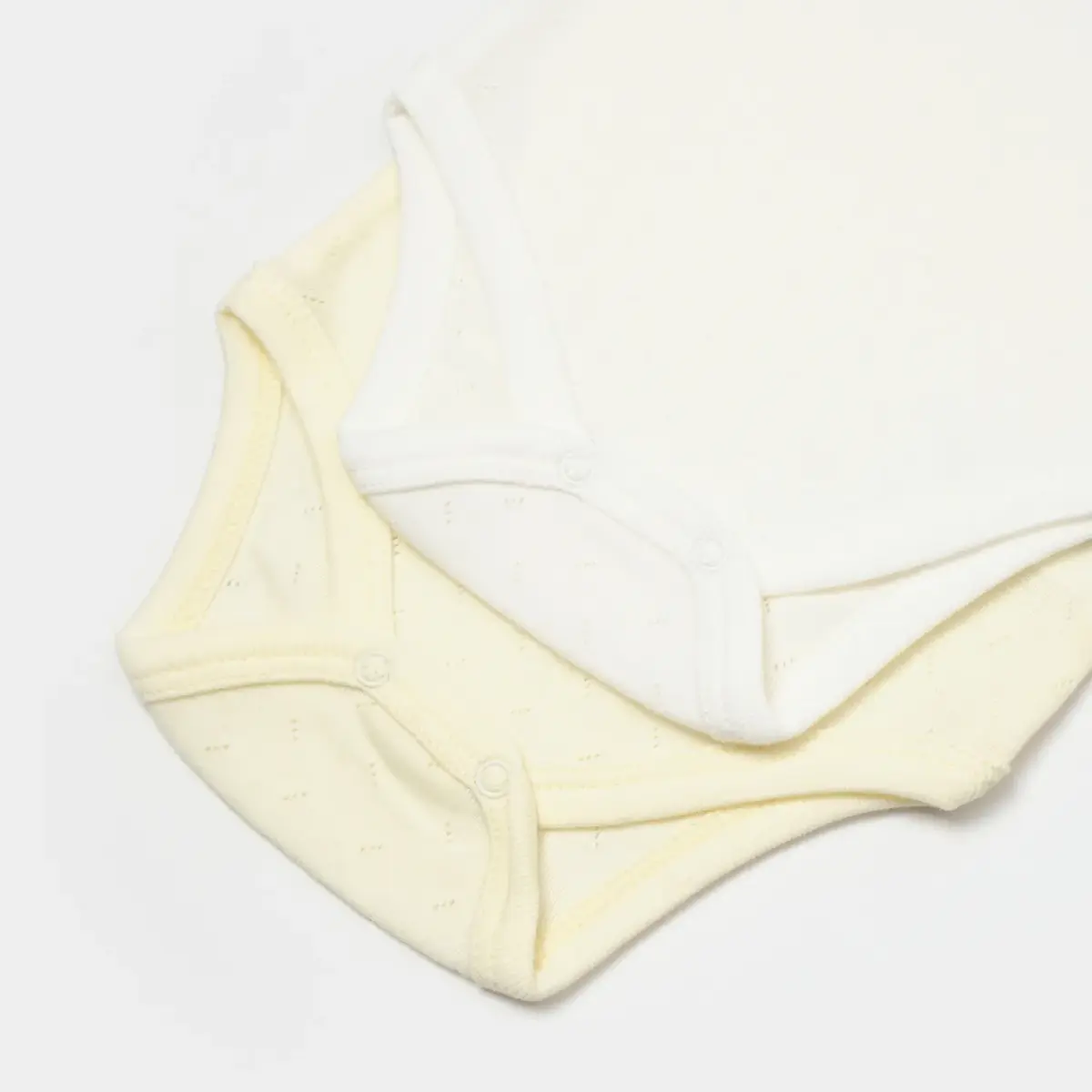 Bibaby Atlet Body 2li Jakarlı Sarı - Ekru