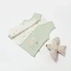 Bibaby Organik Yelek Tiny Birds Ekru - Yeşil