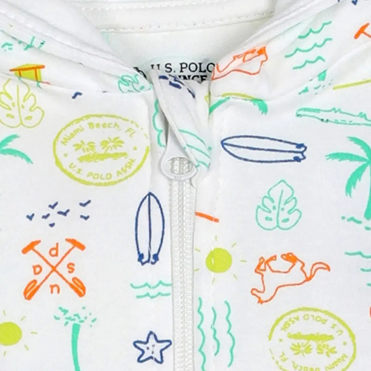 U.S. Polo Hırka Kapüşonlu Krem