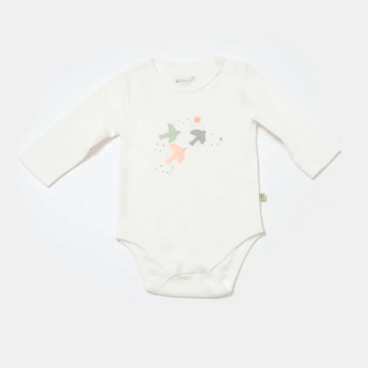 Bibaby Organik Tulum Takımı 3lü Tüllü Tiny Birds Ekru - Yeşil