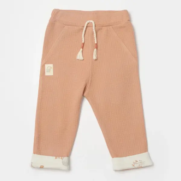 Bibaby Organik Pantolon Teach Me Kırmızı - Kahverengi - Mint