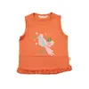 Mini Damla T-Shirt Kolsuz Tropikal Turuncu