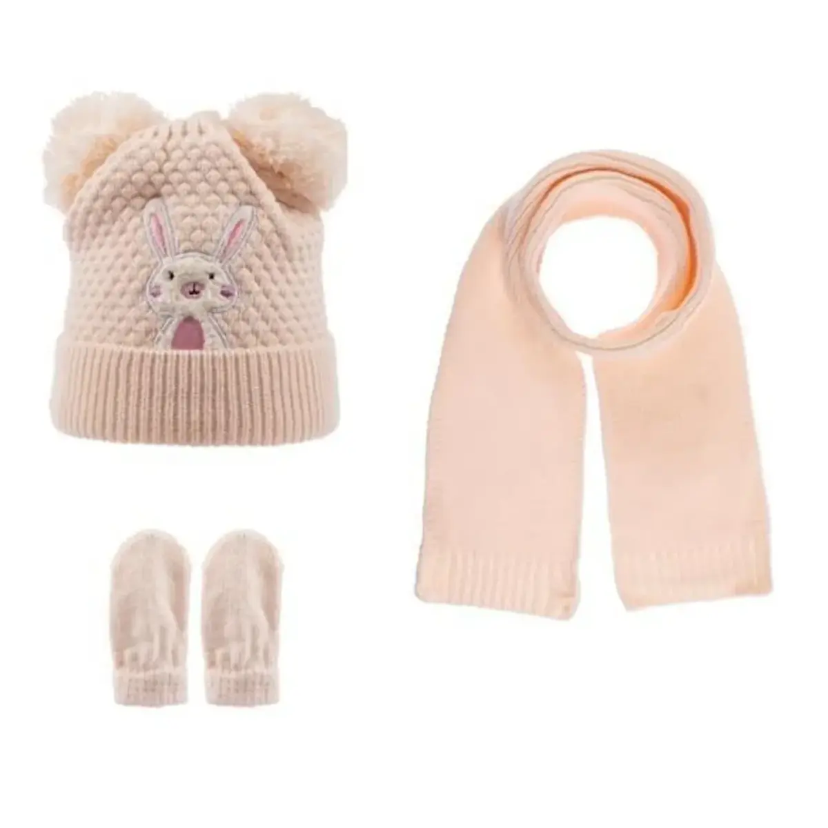 Kitti Atkı Bere Eldiven Takım Gül Pembe Kitti Atkı Bere Eldiven Takım Gül Pembe