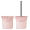 OiOi Ham Hüp Silikon Pipetli Bardak 6+ Ay Pinky Pink - Powder Grey