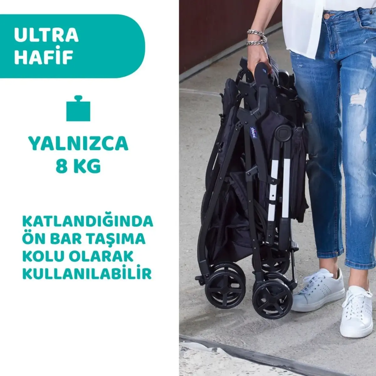 Chicco Ohlala İkiz Bebek Arabası Black Night