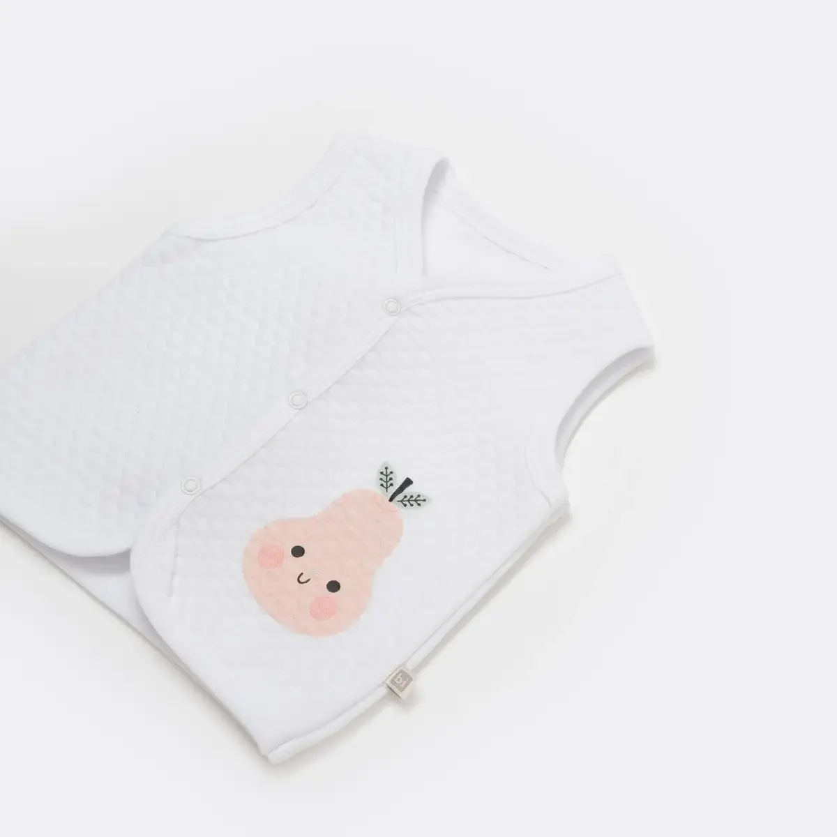 Bibaby Yelek Kapitone Pretty Bear Beyaz