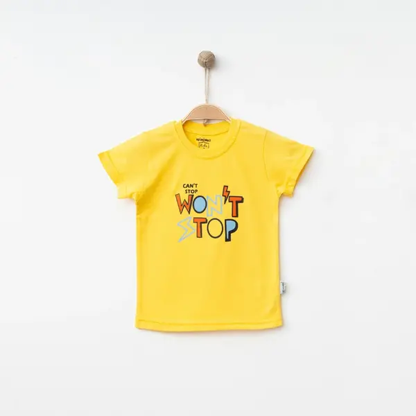 Winimo T-Shirt Wontstop Baskılı Sarı