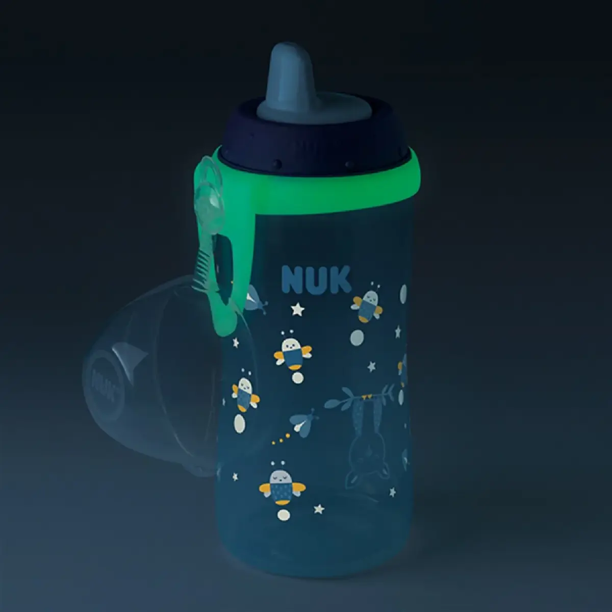 Nuk Glow Kiddy Cup Karanlıkta Parlayan Suluk 12+ Ay Mavi