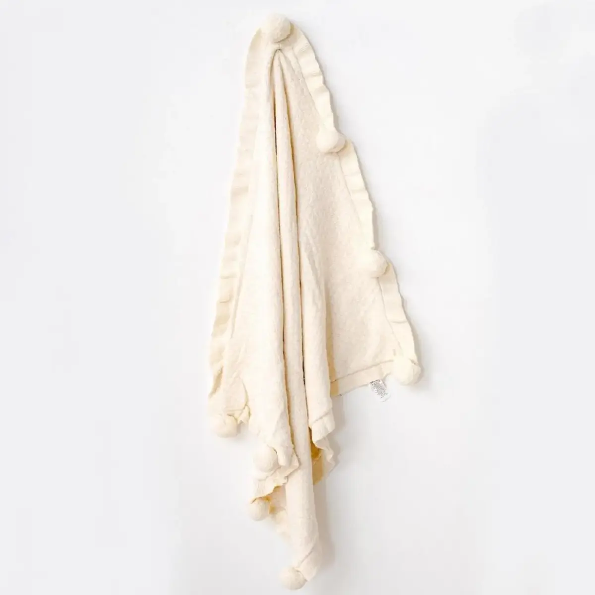Andy Wawa Battaniye Knitted Basic 100x95cm Ekru