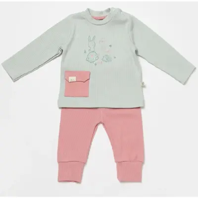 Bibaby Organik 2li Takım Modal Play With Me Mint - Rose