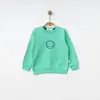 Bebolly Sweatshirt Gülenyüz Baskılı Mint