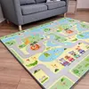 Coolmats Yeşil Parkur-Bulutlar ve Dağlar Oyun Halısı 140x200x1