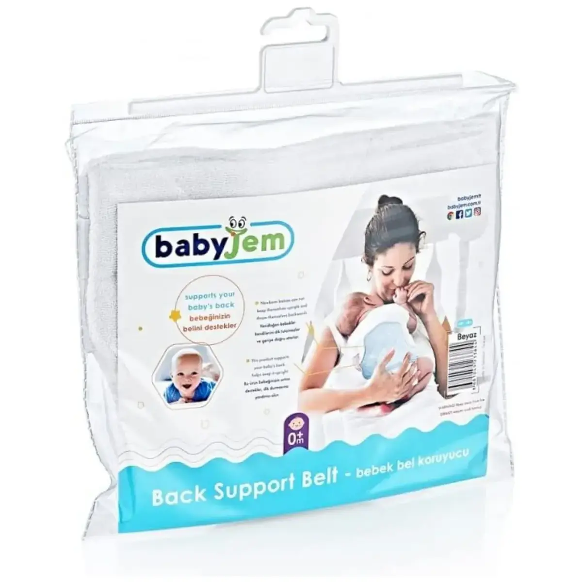 Babyjem Bebek Sırt Desteği Beyaz