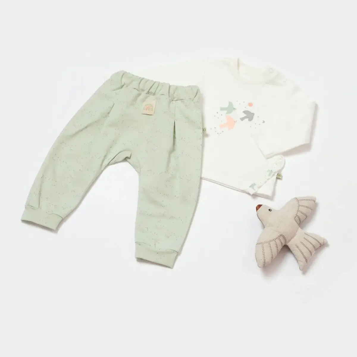 Bibaby Organik 2li Takım Tiny Birds 