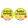 Babyjem Arabada Bebek Var Sarı