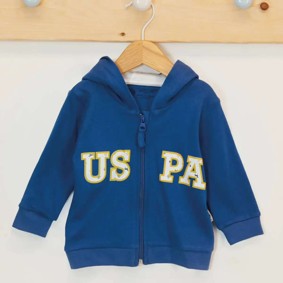 U.S. Polo Hırka Kapüşonlu Mat İndigo