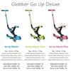 Globber Go Up Deluxe Işıklı Scooter Yeşil