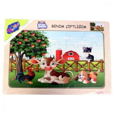 Playwood Ahşap Eğitici Puzzle Benim Çiftliğim