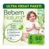 Bebem Natural Bebek Bezi 6 Beden Extra Large 15+ Kg 60lı Ultra Fırsat