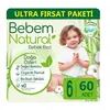 Bebem Natural Bebek Bezi 6 Beden Extra Large 15+ Kg 60lı Ultra Fırsat