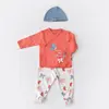 Bibaby Organik Zıbın Takımı 3lü Wild Flowers Coral