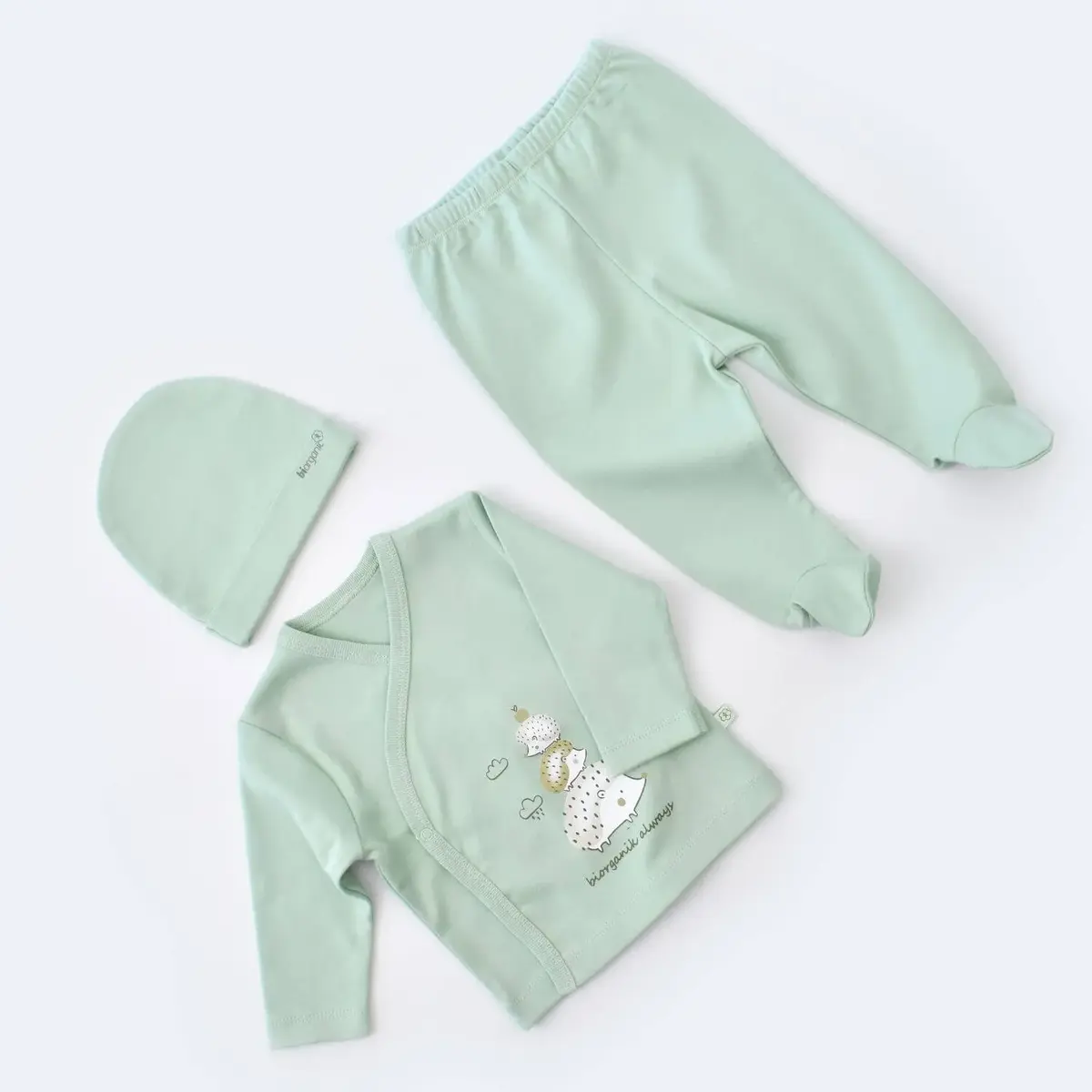 Bibaby Organik Zıbın Takımı 3lü Happ6y Always Yeşil