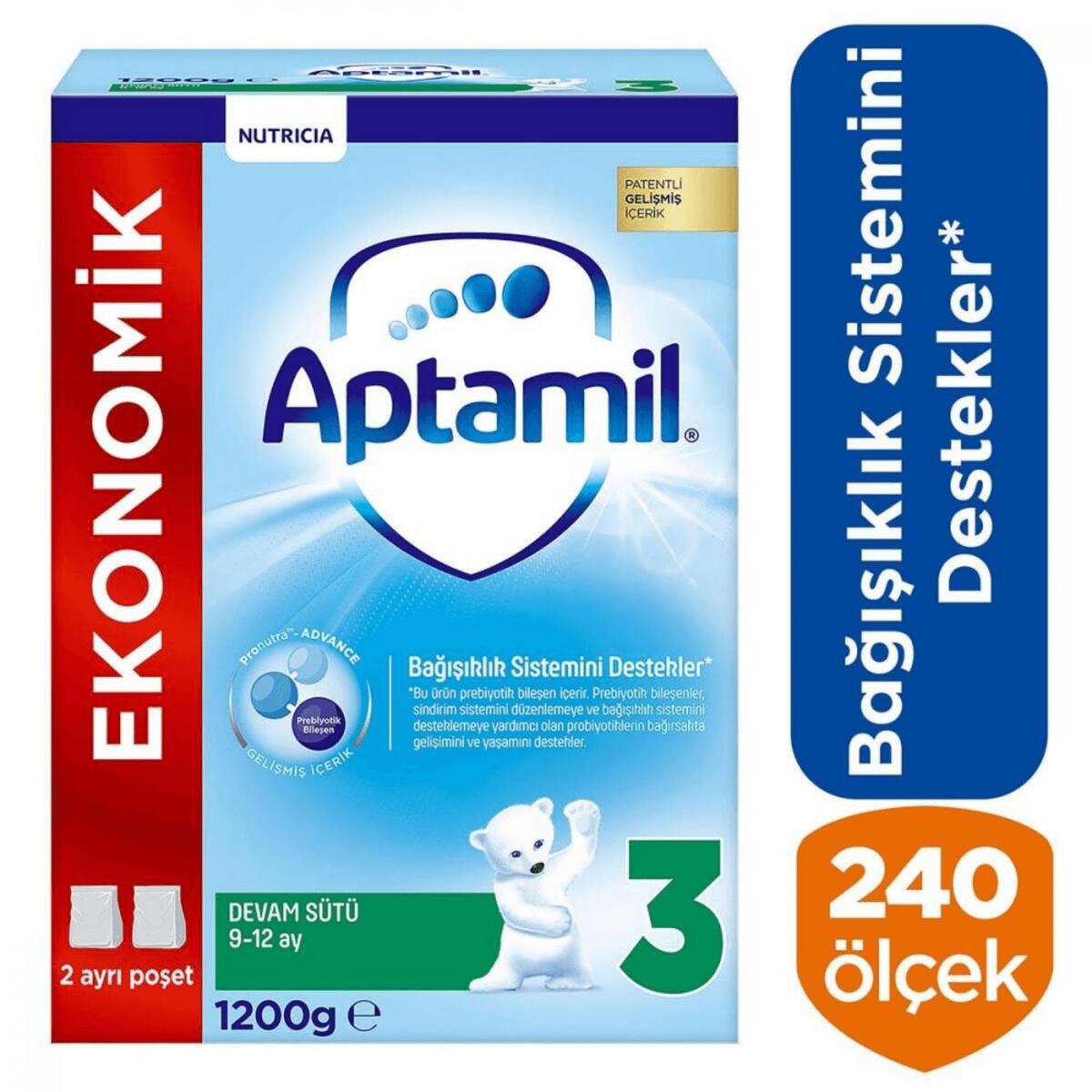 Aptamil 3 Devam Sütü 1200 Gr + 800 gr 