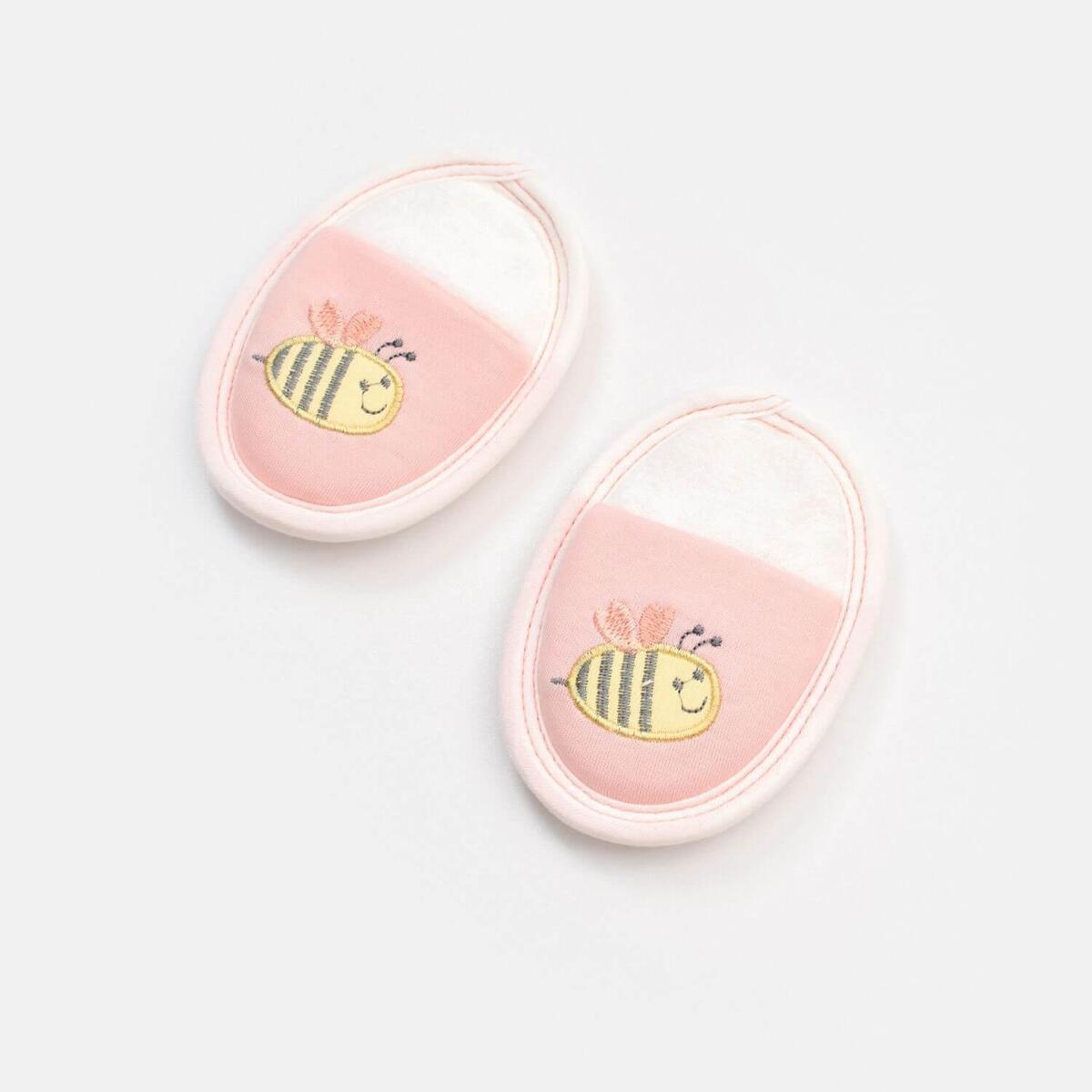 Bibaby Bornoz Terlik Takım Happy Bee Ekru - Pembe