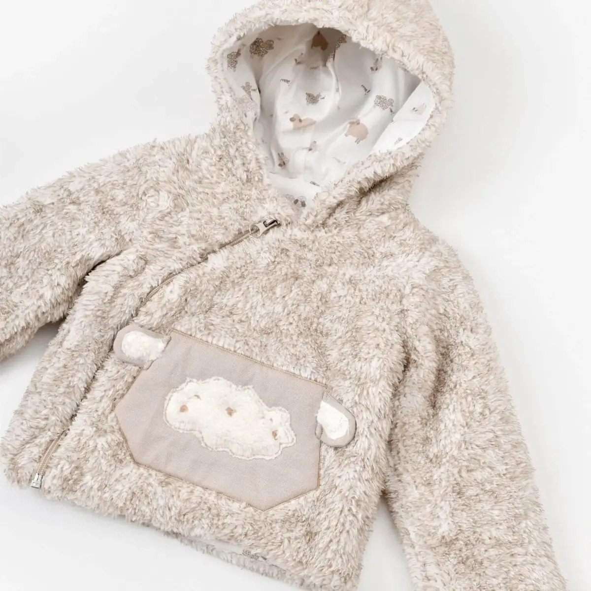 Bibaby Organik Hırka Curly Sheep Bej