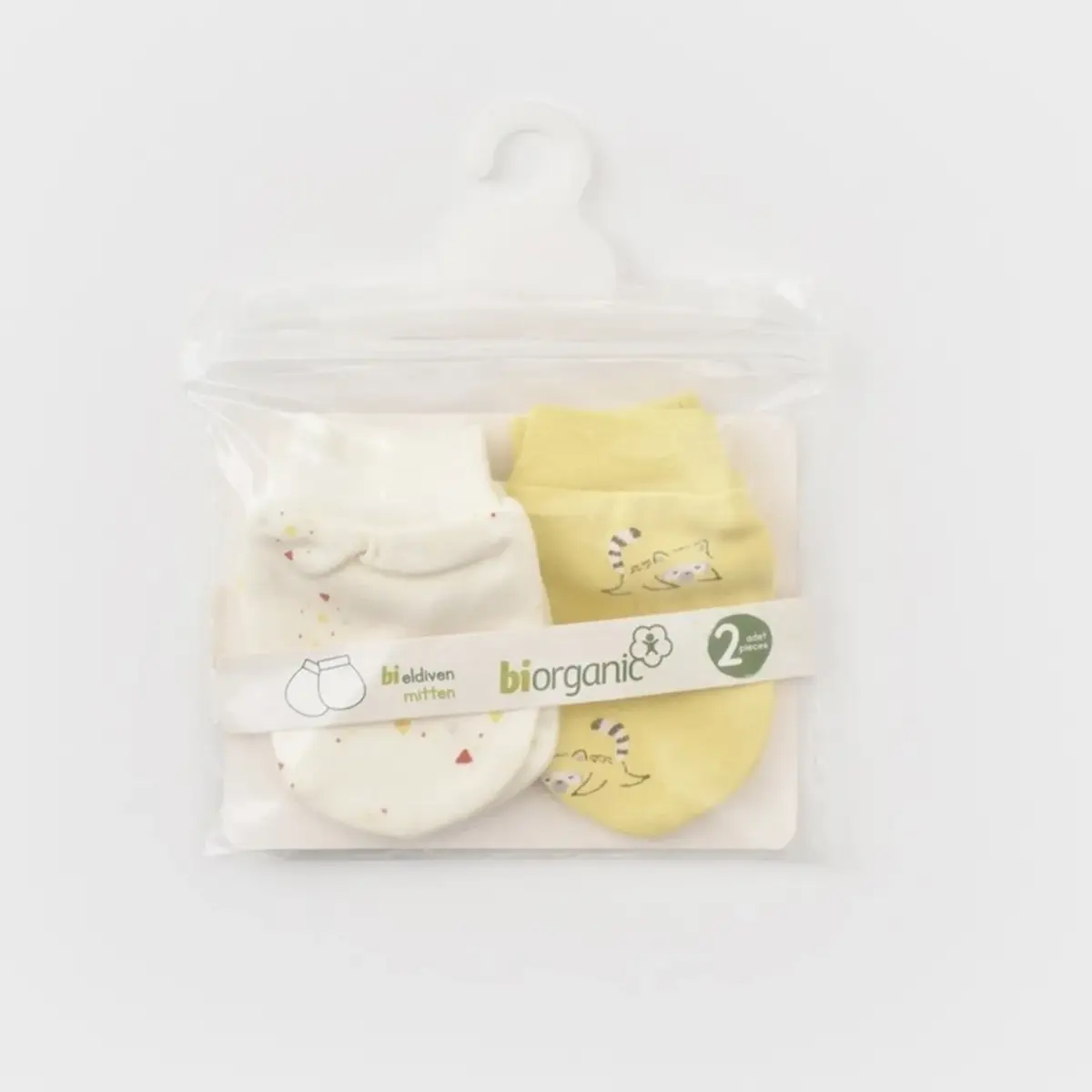 Bibaby Organik Eldiven 2li Baby Racoon Lemon Grass - Vanilla Ice
