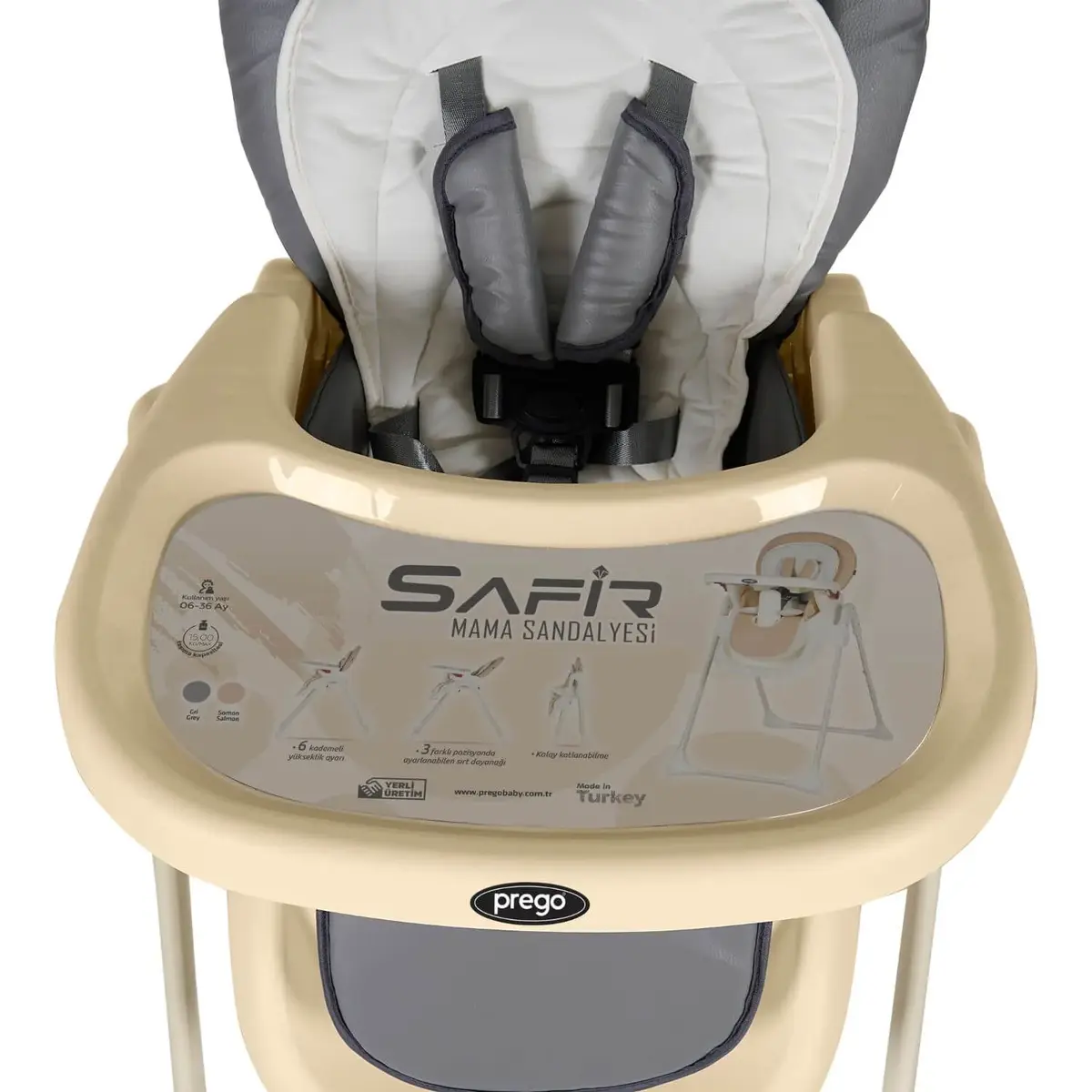 Prego 3006 Safir Mama Sandalyesi Gri