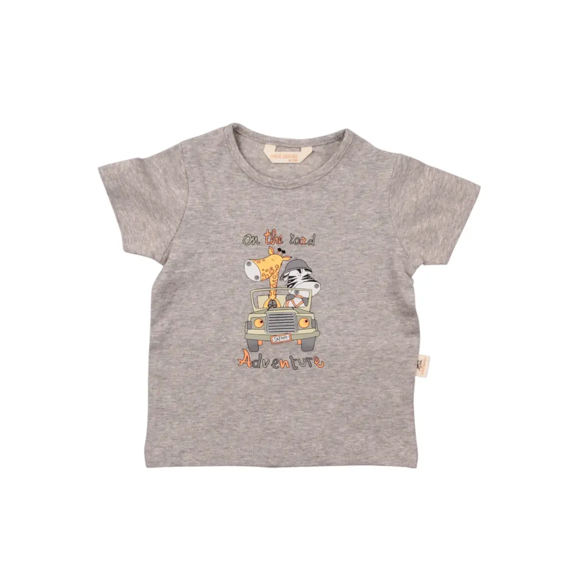 Mini Damla T-Shirt Safari Gri Melanj Mini Damla T-Shirt Safari Gri Melanj